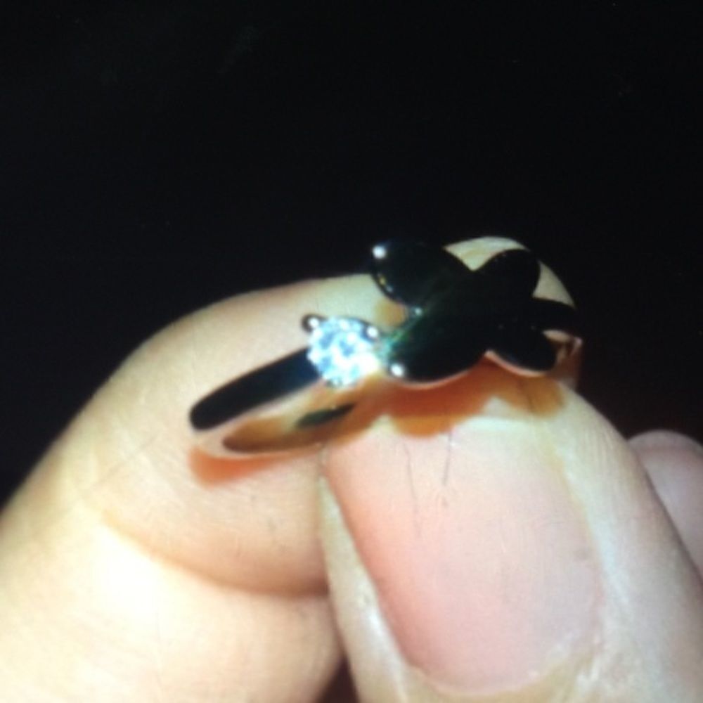 Silver plated Rhinestone / ring - Picture 4 of 4